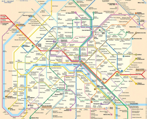 Plan de métro de Paris