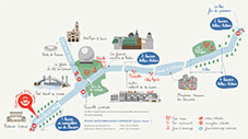 Plan parcours canal de l'Ourcq